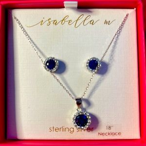 Necklace and earrings never taken out of the packaging or worn.